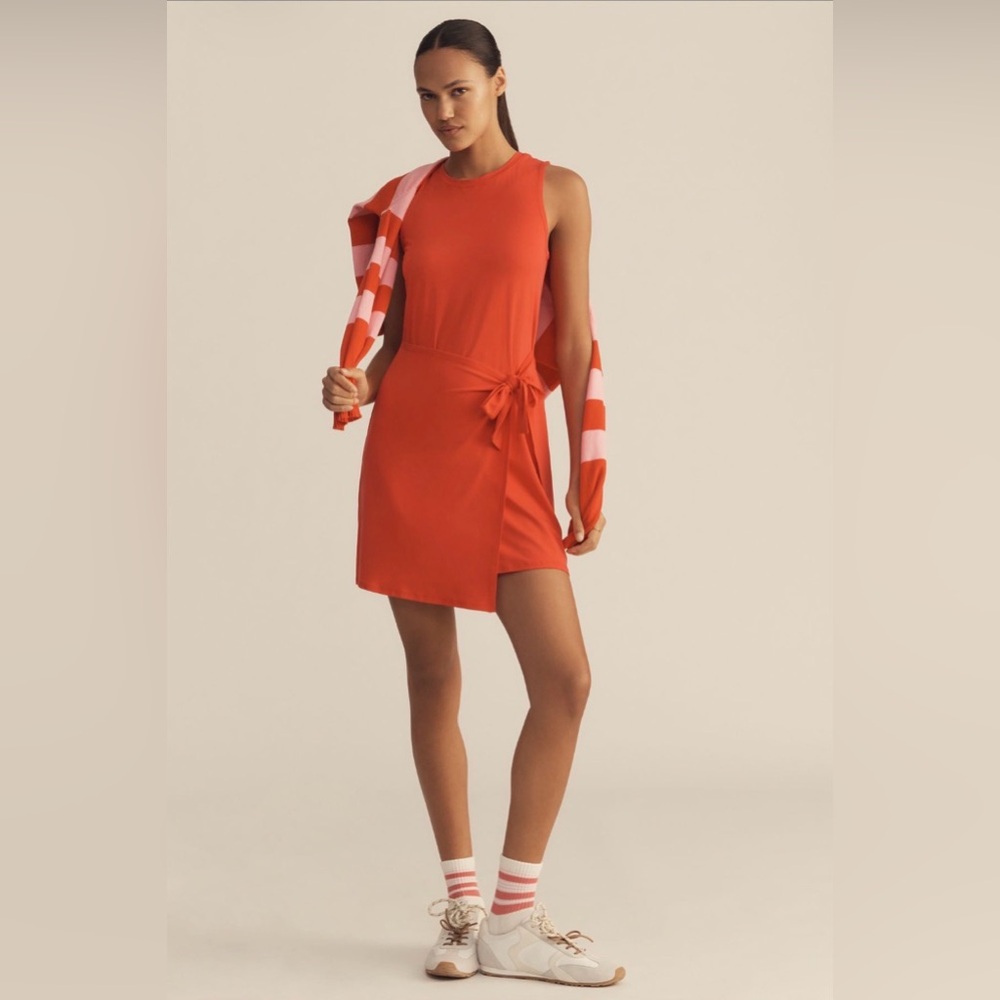 NWT Beyond Yoga Candy Apple Red Mini Meet Up Dress